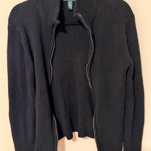 Ralph Lauren Black Ribbed Knitwear